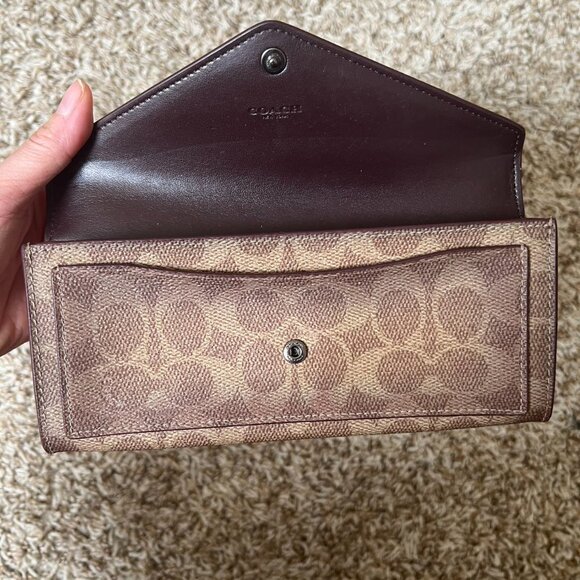 Coach Soft Wallet In Colorblock Signature Canvas - Picture 5 of 5